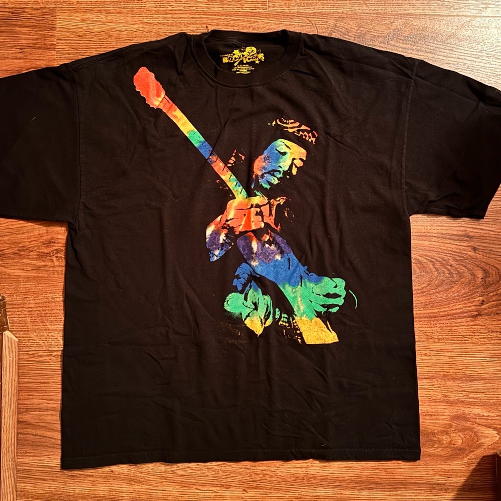 Jimmy Hendrix Black T-Shirt with Color XL
